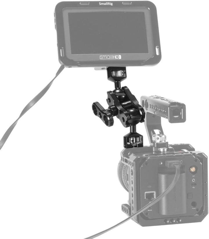 SmallRig Gelenkarm mit Doppelkugelkopf 1/4 Zoll Schraube Schwarz Kugelkopf Hauptmaterial Edelstahl A