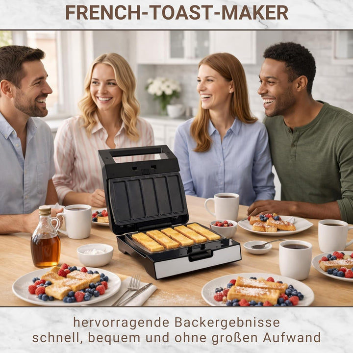 Syntrox Germany French Toast Maker MM-1400W mit herausnehmbaren Backplatten