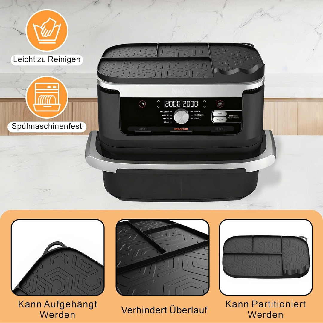 Ninja Heissluftfritteuse Zubehör für Ninja AF400EU AF500EU AF451EU 9,5L-10,4L, Airfryer Zubehör Aufb