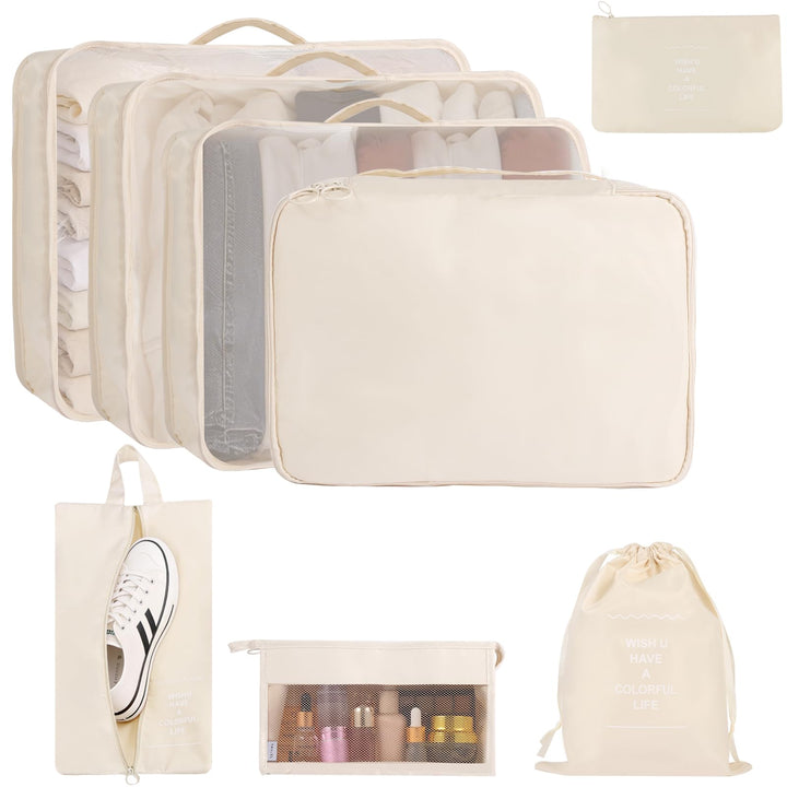 MosaiRudo 8-teilig Koffer Organizer Set, Packing Cubes, Packwürfel für Urlaub &amp; Business,Reise Organ