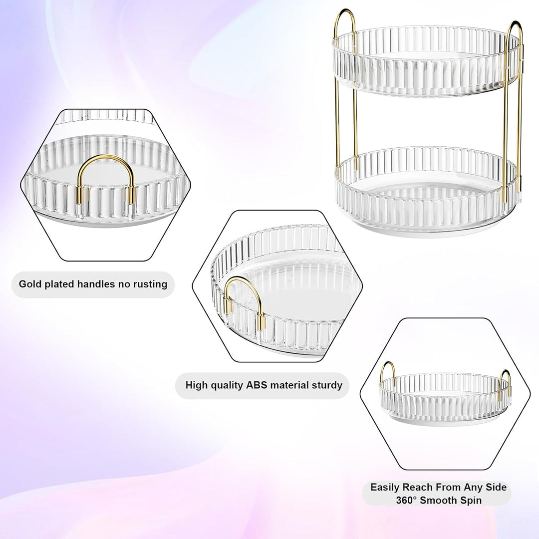 MOACC Make Up Kosmetik Organizer, 360° Drehbar Aufbewahrung, Schmink Organizers für Dresser Schminkt