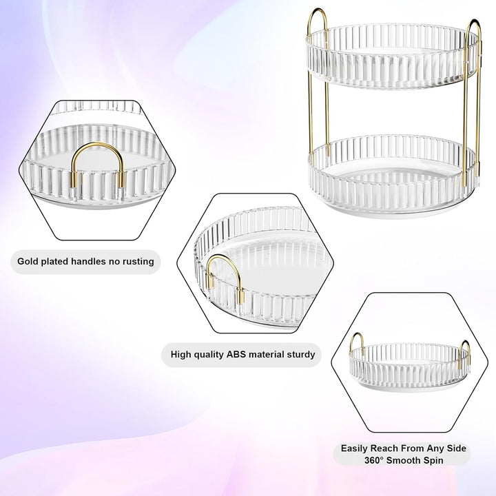 MOACC Make Up Kosmetik Organizer, 360° Drehbar Aufbewahrung, Schmink Organizers für Dresser Schminkt