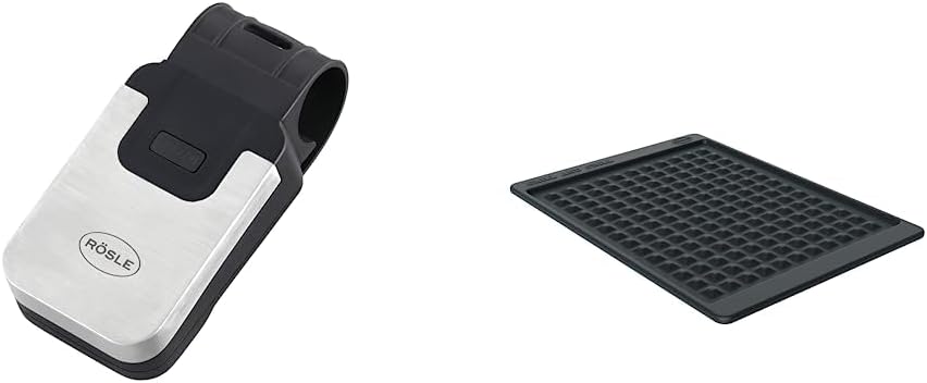 RÖSLE Universal BBQ LED-Griffleuchte & Ablagematte Silikon, Hochwertige Silikonmatte zum Schutz von
