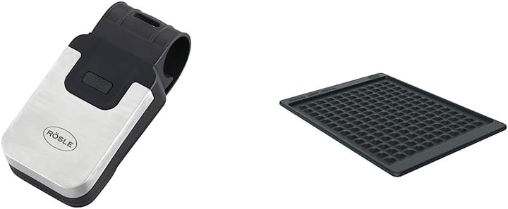 RÖSLE Universal BBQ LED-Griffleuchte & Ablagematte Silikon, Hochwertige Silikonmatte zum Schutz von