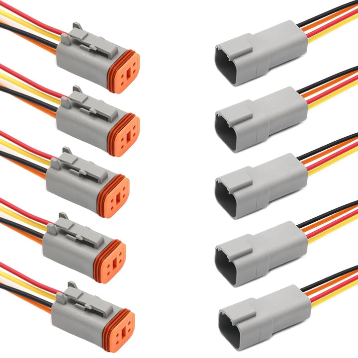 DT Stecker Connectors,Deutscher Stecker KFZ 4 Polig,Steckverbinder Wasserdichter,DT Serie Kabelsteck