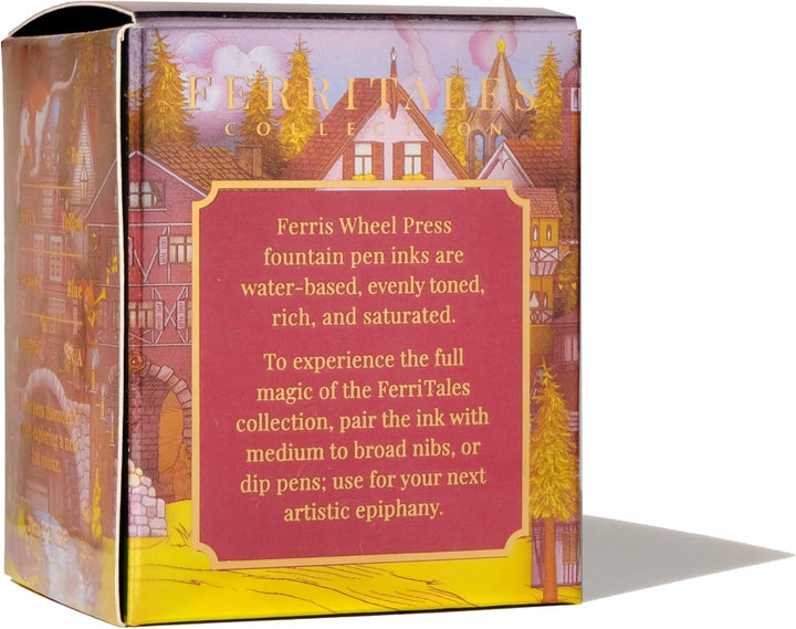 Ferris Wheel Press Fountain Pen Ink | FerriTales Collection | Scarlet Red with Blue Shimmer and yell
