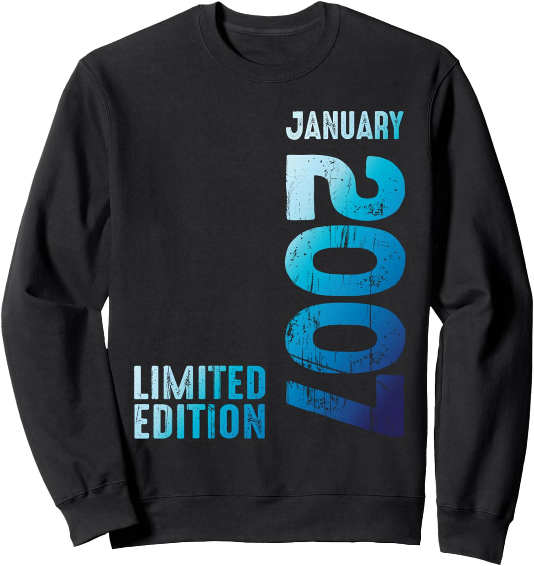 Januar 2007 Jahr 2007 Retro 2007 Vintage 2007 Edition Sweatshirt