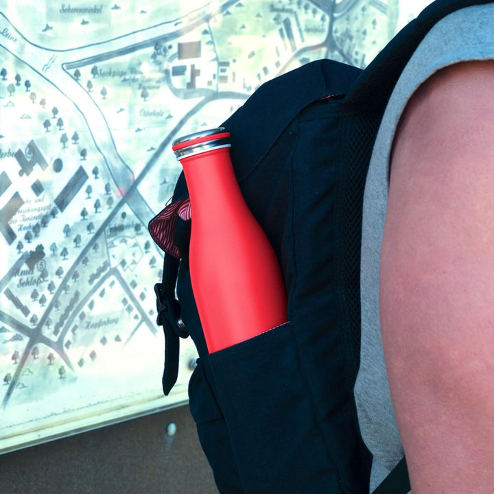 Lurch 240968 Isolierflasche/Thermoflasche für heisse und kalte Getränke aus Doppelwandigem Edelstahl