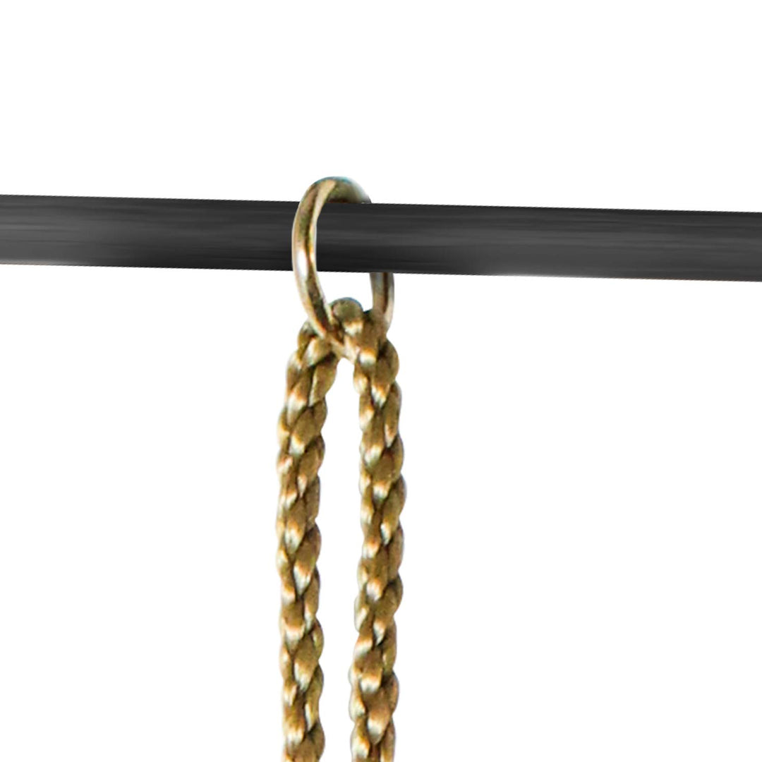 Leogreen Kinder Holz Trapeze Schaukel mit Kunststoff Turnringe, Aufhängen belastbar bis 150KG, Schau