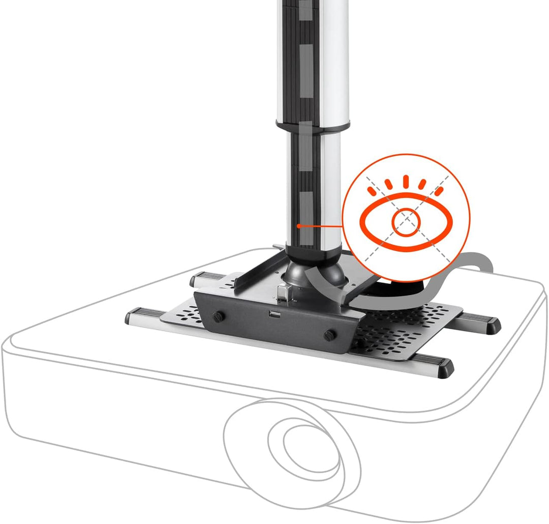 celexon Beamer-Deckenhalterung MulitCel4070 Expert - 40-70cm Deckenabstand - 360º - bis 25 kg - neig