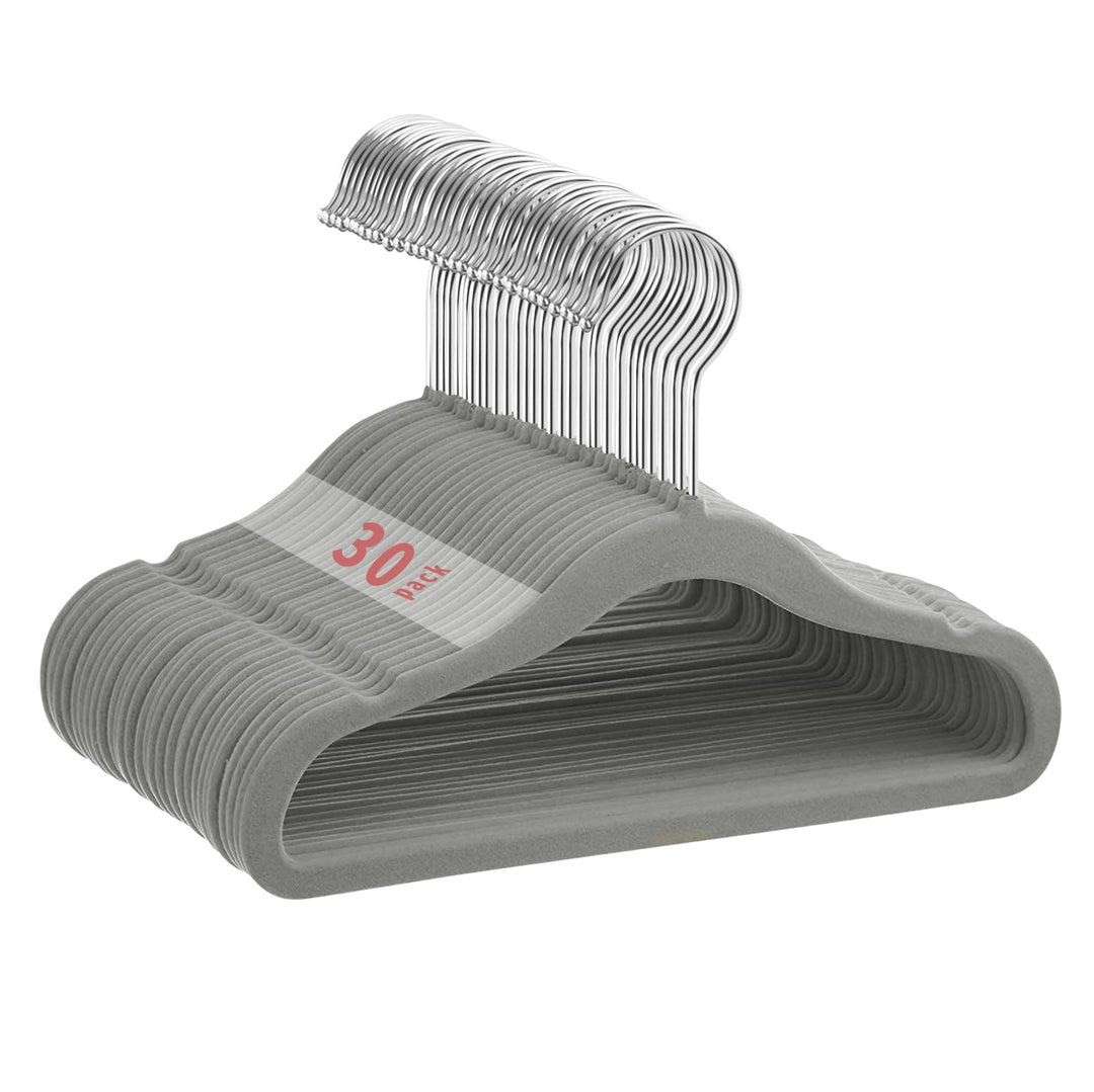 30 Pack Baby Anti-Rutsch-Samt Kleiderbügel, Säuglings- und Kleinkinderbügel, Ultra-schlanke, Platzsp