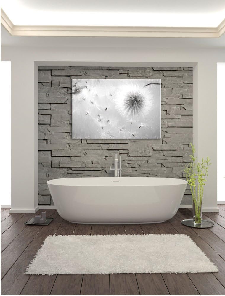 Pixxprint Pusteblumen in Bewegung Kunst als Leinwandbild/Grösse: 100x70 / Wandbild/Kunstdruck/fertig