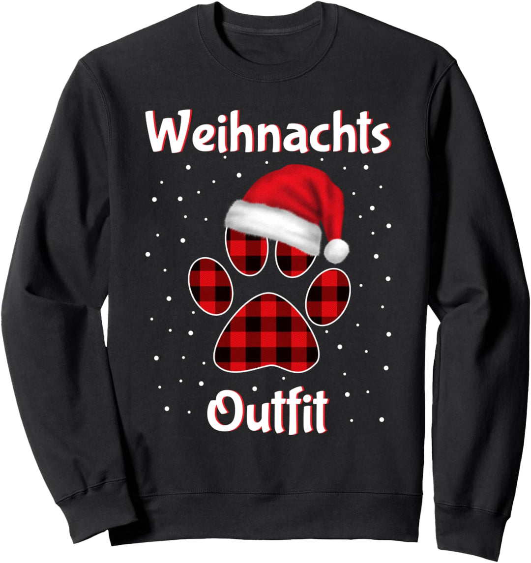 Weihnachtsoutfit Damen Herren Kinder Weihnachten Pfote Sweatshirt