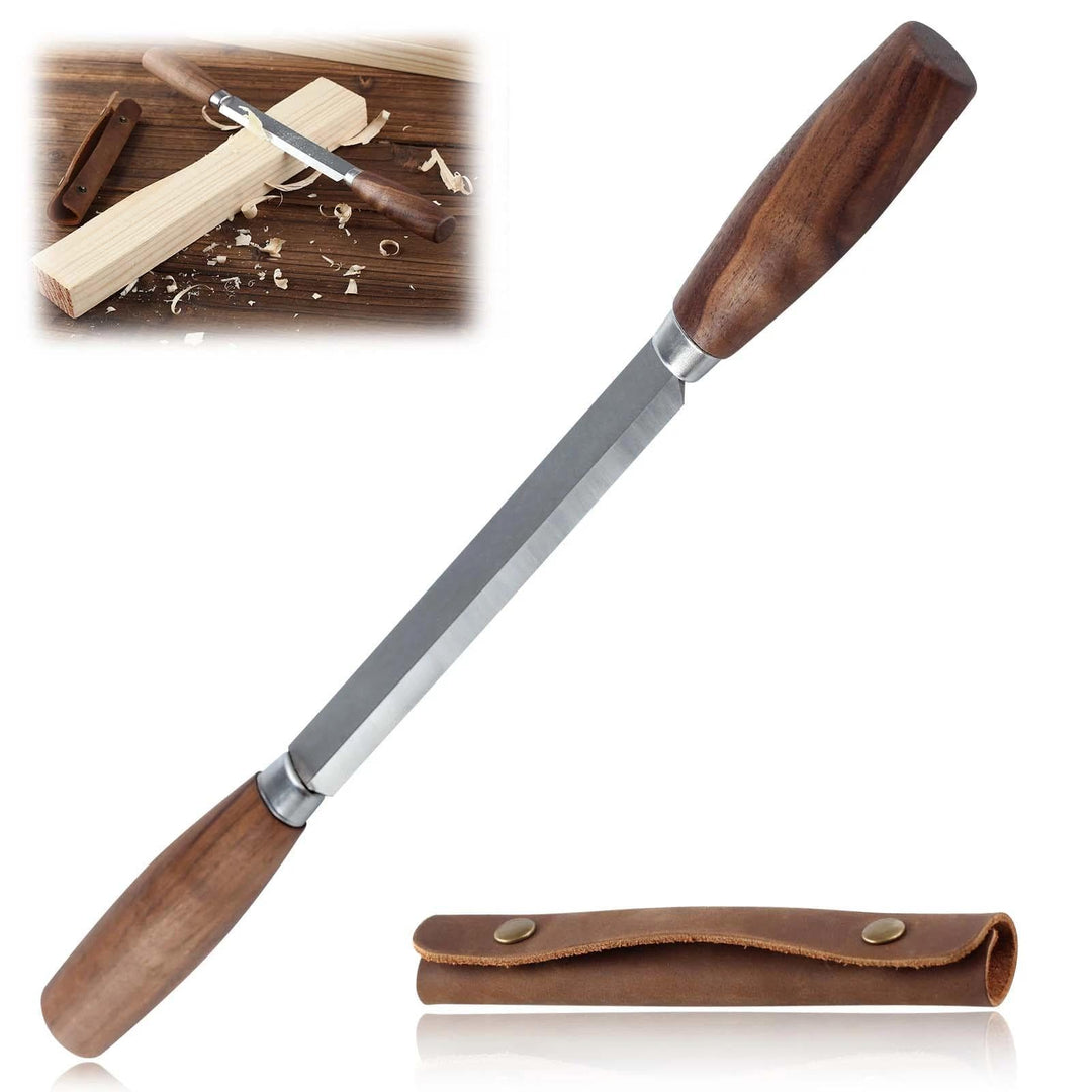 Holzbearbeitungswerkzeug, 10,9 cm, Ziehmesser mit Lederscheide, SK5, Holzschnitzwerkzeuge, Whittling