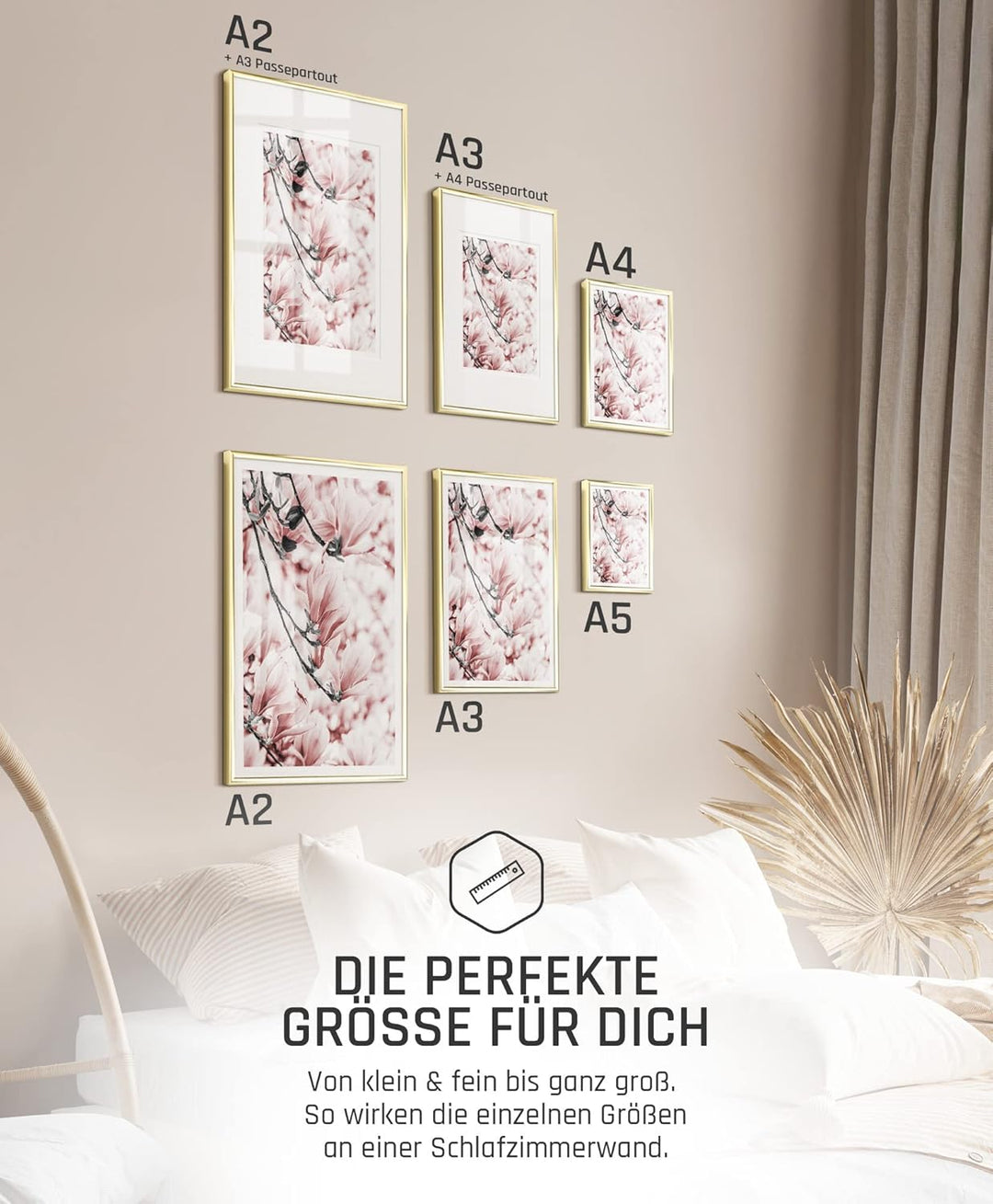 BLCKART Infinity Poster-Set Premium Rose - beidseitig bedruckte Wandbilder - Premium Poster - Bilder