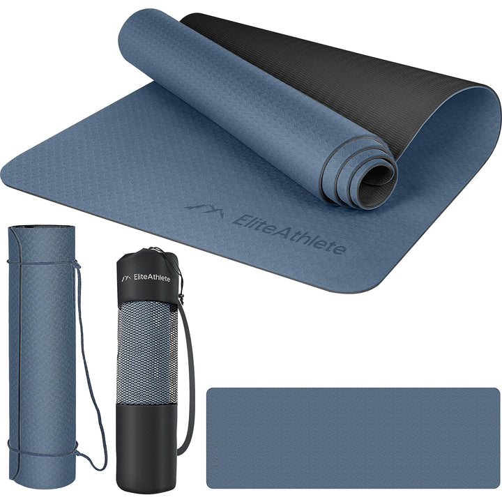 EliteAthlete Yogamatte - Sportmatte - Fitnessmatte - Gymnastikmatte gepolstert &amp; rutschfest für Fitn