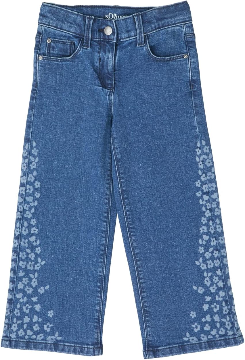 s.Oliver Mädchen Jeans, Wide Leg 110 Slim Blau, 110 Slim Blau