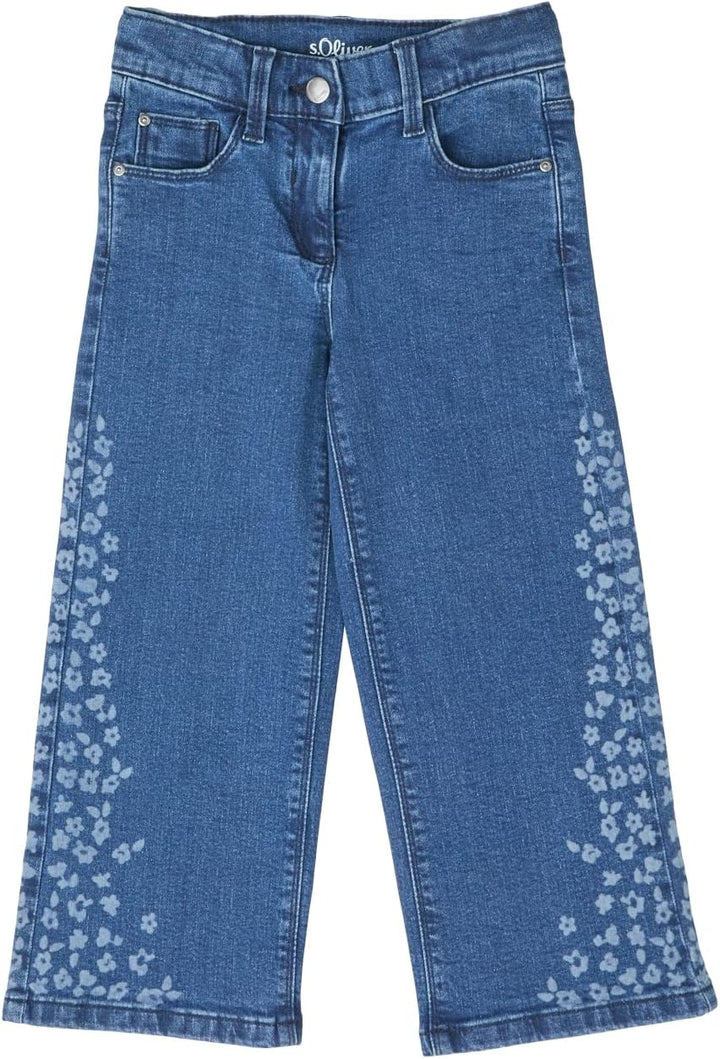 s.Oliver Mädchen Jeans, Wide Leg 110 Slim Blau, 110 Slim Blau