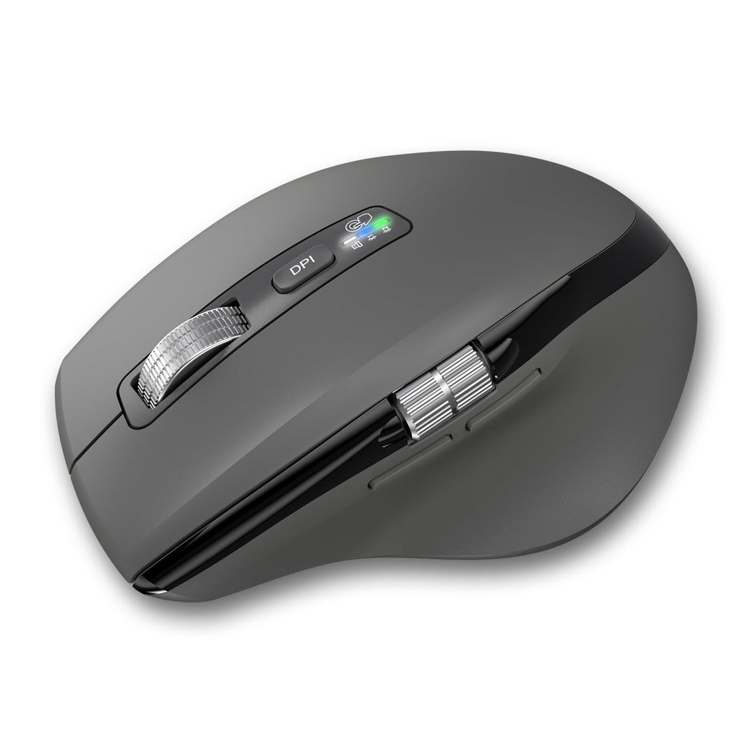 INFINMIND Kabellose Bluetooth-Maus mit Smart Flying Scroll, Daumenrad & ergonomischem Design, Leise
