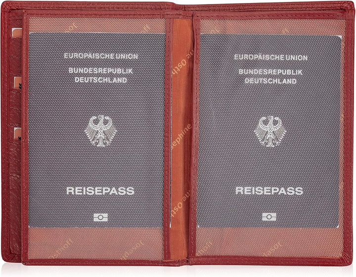 Josephine Osthoff Brieftasche Herren Leder Ausweisetui Reisepasshülle Hochformat Ausweishülle Damen
