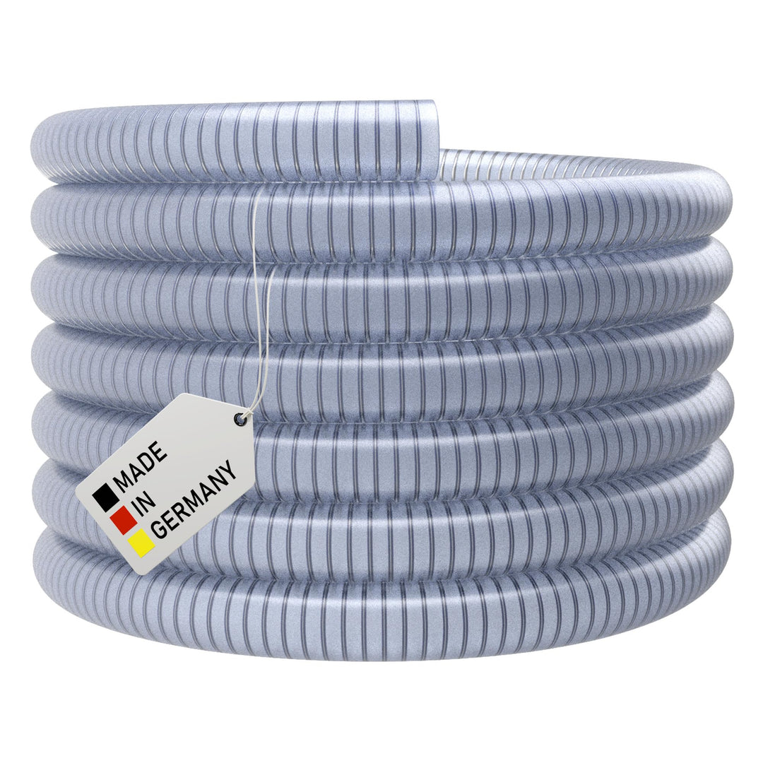 Saugschlauch 32 mm (1 1/4") *TRANSPARENT Klar Spiralschlauch Förderschlauch Pumpen Druckschlauch (35