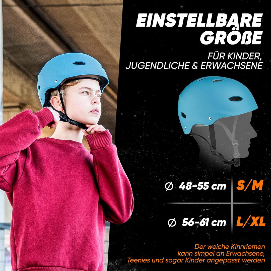 Apollo Skaterhelm Herren, Damen und Kinder | Kinderfahrradhelm | Verstellbar | Skateboard, Scooter,