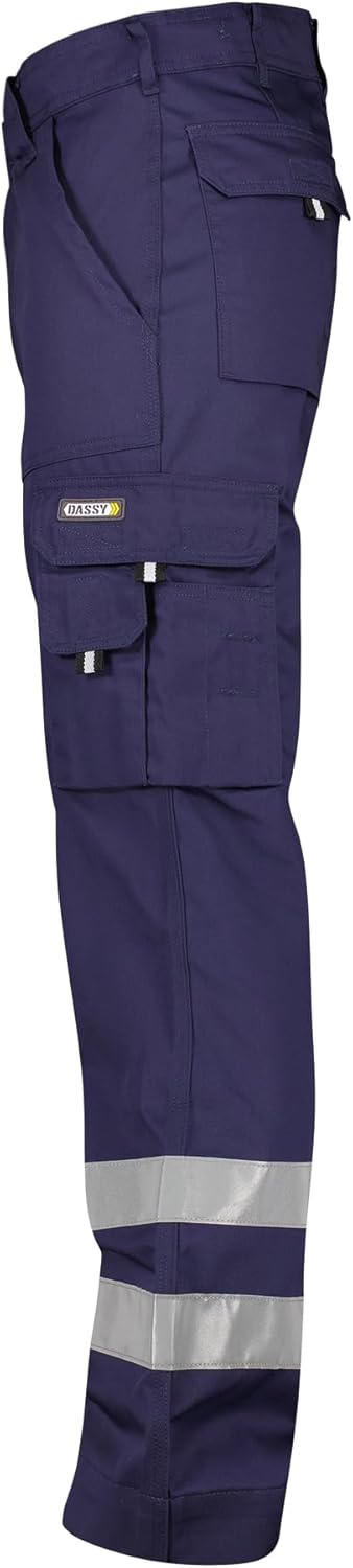 Dassy Arbeitshose Vegas mit Reflektorband, Marineblau, Grösse 60, 200822-0825-60