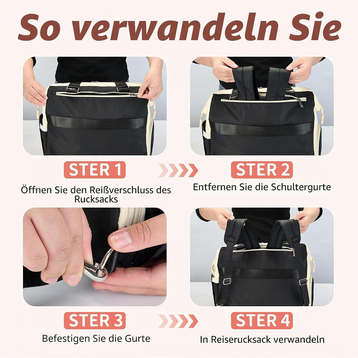 Baby Wickelrucksäcke Umhängetasche Wickeltasche Rucksack mit Wickelunterlage,Grosse Reisewindeltasch