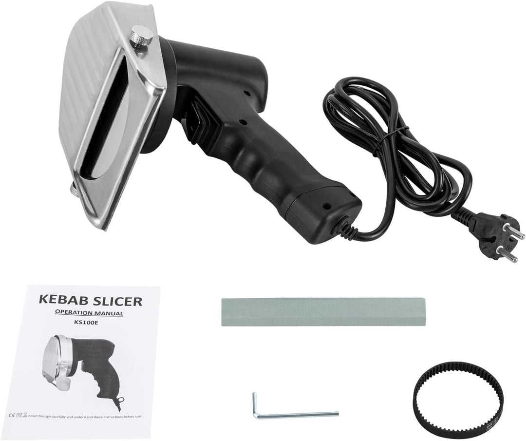 Kebab Slicer Elektrisches Schawarma-Messer, 120 W, Kommerzieller Gyro-Schneider aus Edelstahl, Döner