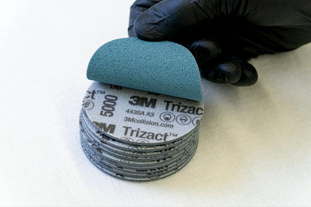 Trizact 3M Hookit Schaumstoffscheibe, 15,2 cm, P5000, 15 Scheiben pro Karton, blau