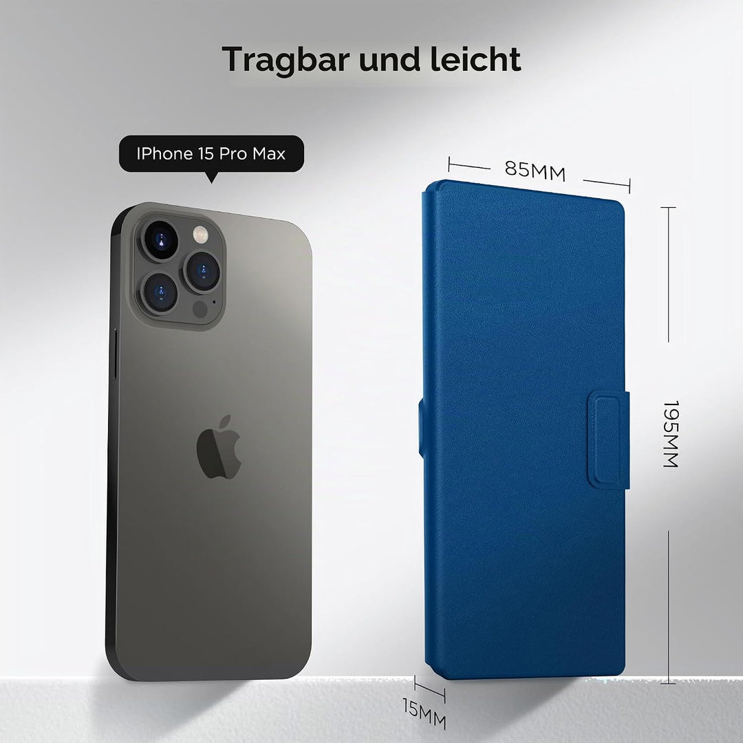 CACOE Bluetooth Tastatur mit Ständer, Mini Tastatur für Handy, Ultraflache Tragbare, Faltbare, Dual-