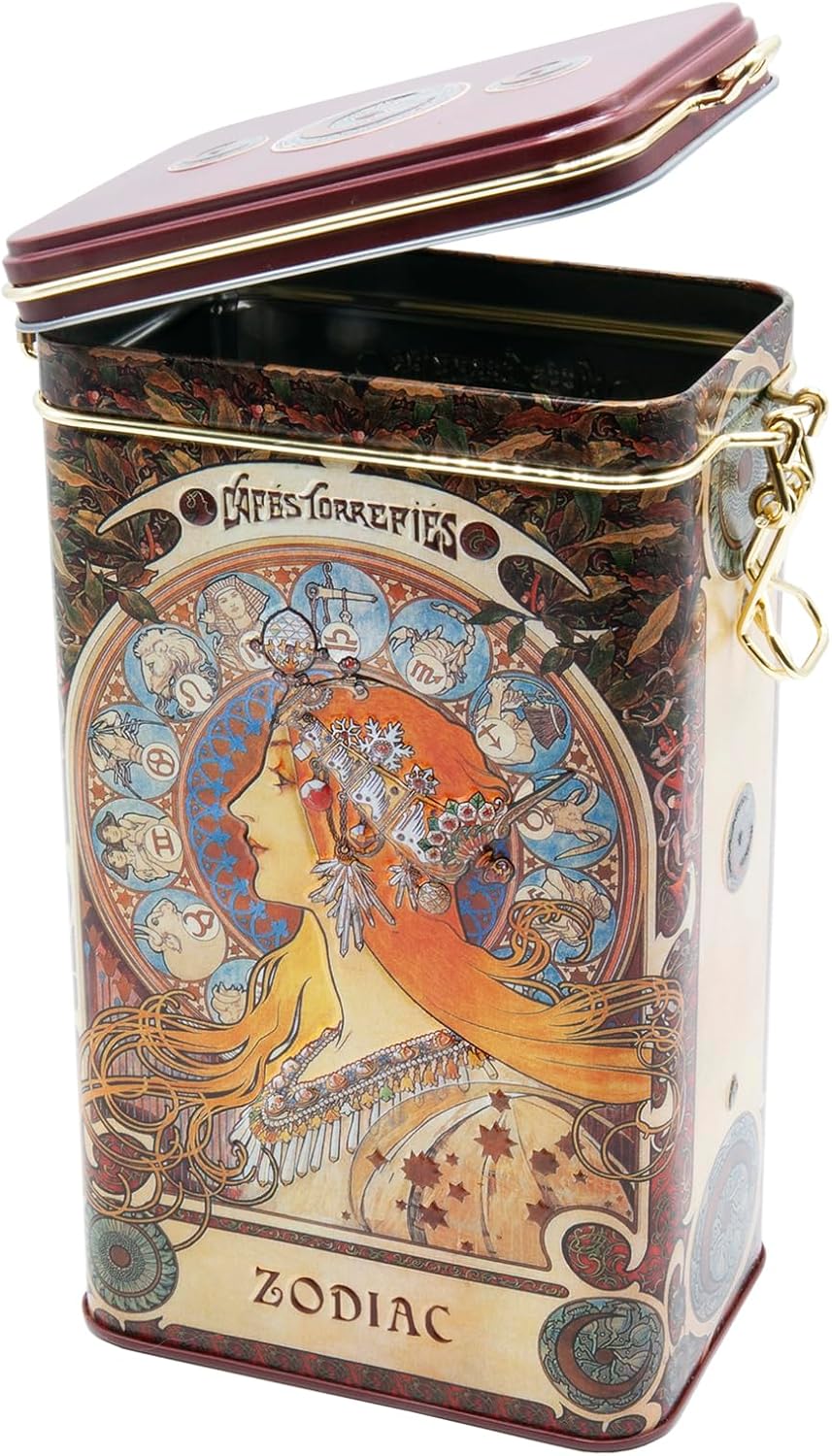 Fridolin 19399 - Vorratsdose/Kaffeedose aus Metall mit Bügelverschluss, Volumen ca. 1,4 Liter - Art