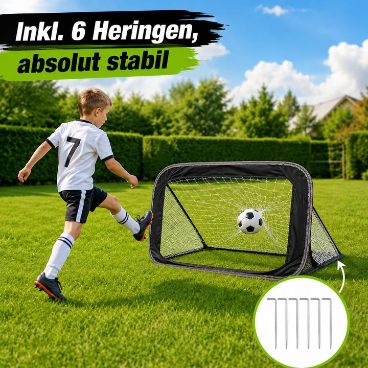 Kapler Fussballtor fussballtore 2er Set pop-up torwand Tor: für Garten Kinder faltbar und stabil tor