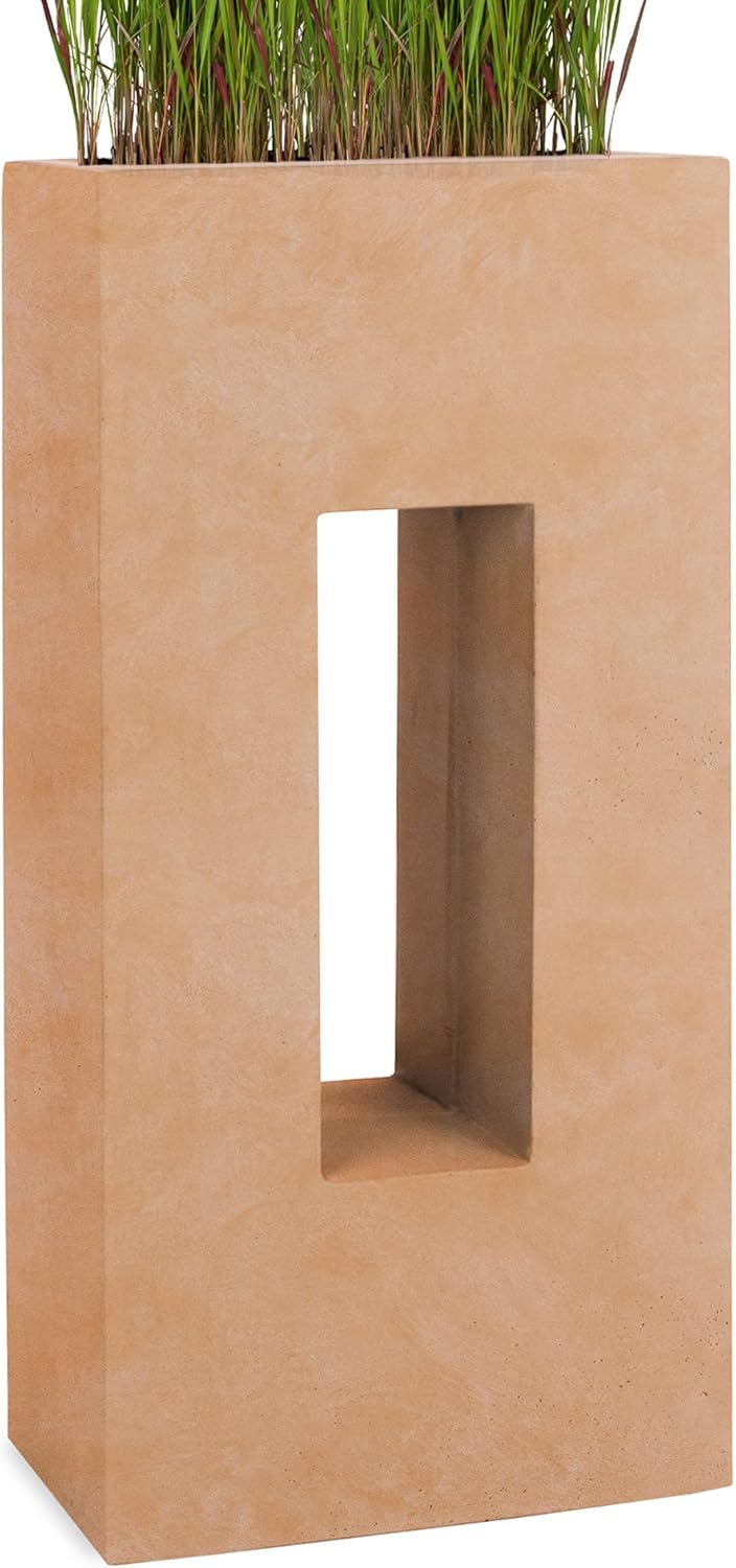 Pflanzwerk® Pflanzkübel Vista Terrakotta 92x45x27cm *Frostbeständiger Blumenkübel* *UV-Schutz* *Qual