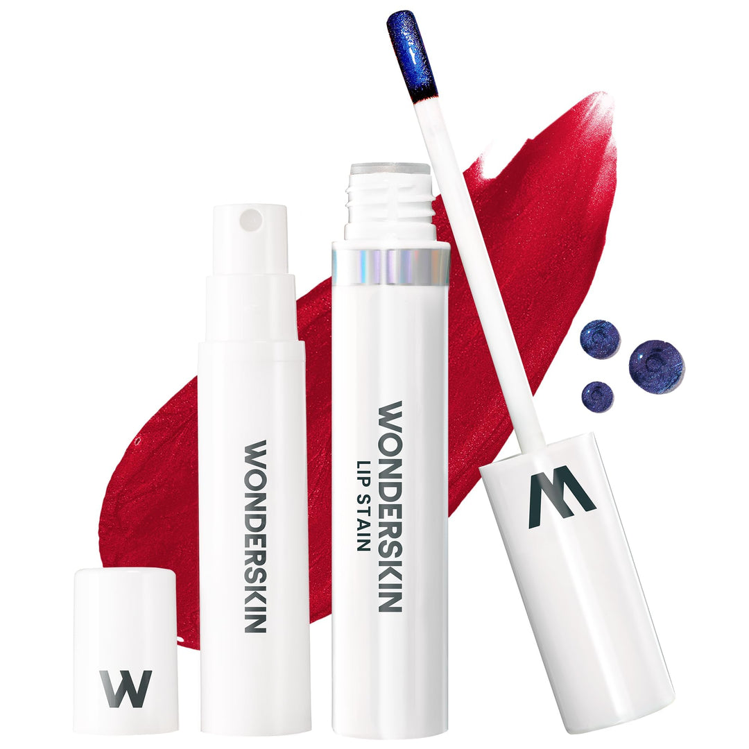 Wonderskin Wonder Blading Peel & Reveal Lippenflecken-Set, Langanhaltender Lippenstift, Langanhalten