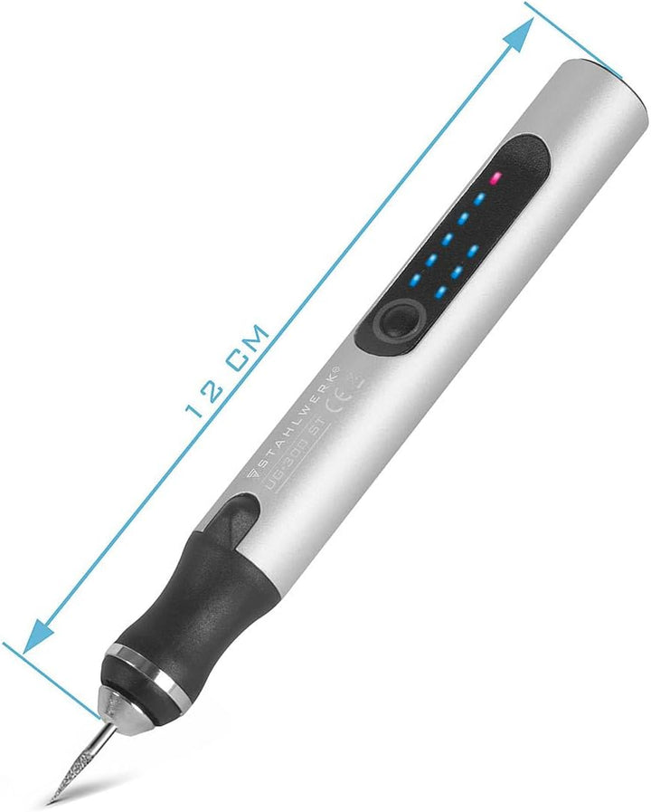STAHLWERK USB-Gravierstift UG-300 ST mit 8 W Akku-Gravierer | Gravurstift | Graviergerät | Gravurger