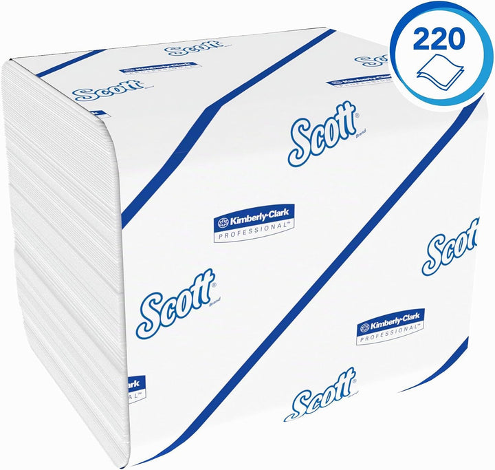 Scott Control Einzelblatt-Toilettenpapier 8509 – 2-lagiges Toilettenpapier – 36 Packungen x 220 Blat
