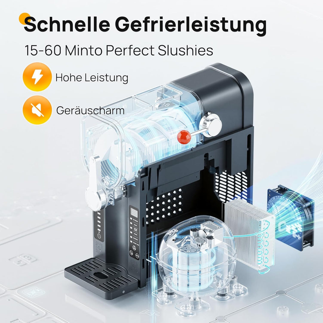 INITIO Slush Maschine, 2L Slushie Machine für Zuhause für Slushi, Frappé, Milchshake & Margaritas, O