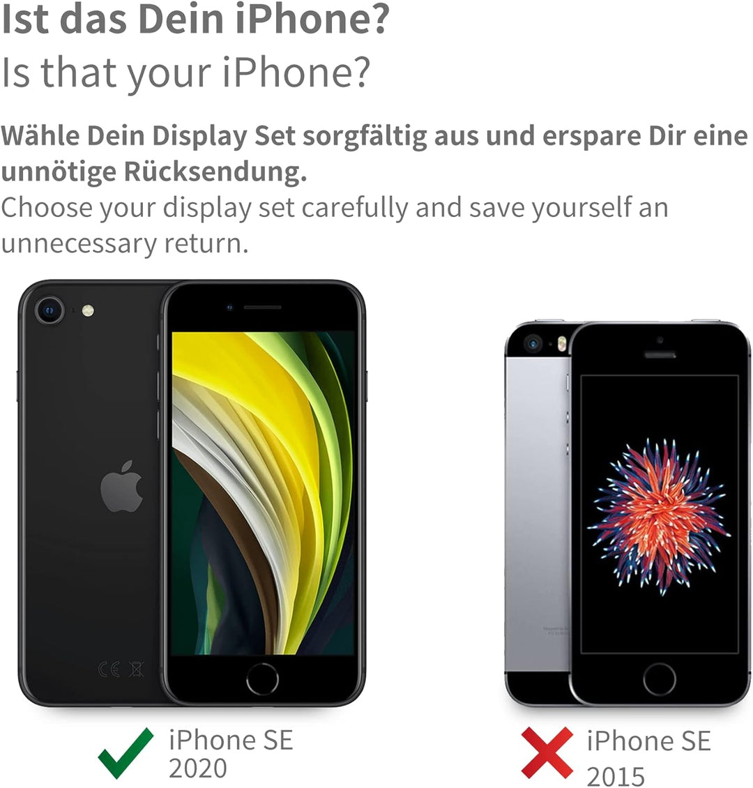 GIGA Fixxoo® iPhone SE (2020) Display Original [inkl. Werkzeug-Kit] - Retina LCD Glas mit Touchscree