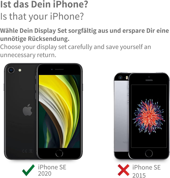 GIGA Fixxoo® iPhone SE (2020) Display Original [inkl. Werkzeug-Kit] - Retina LCD Glas mit Touchscree