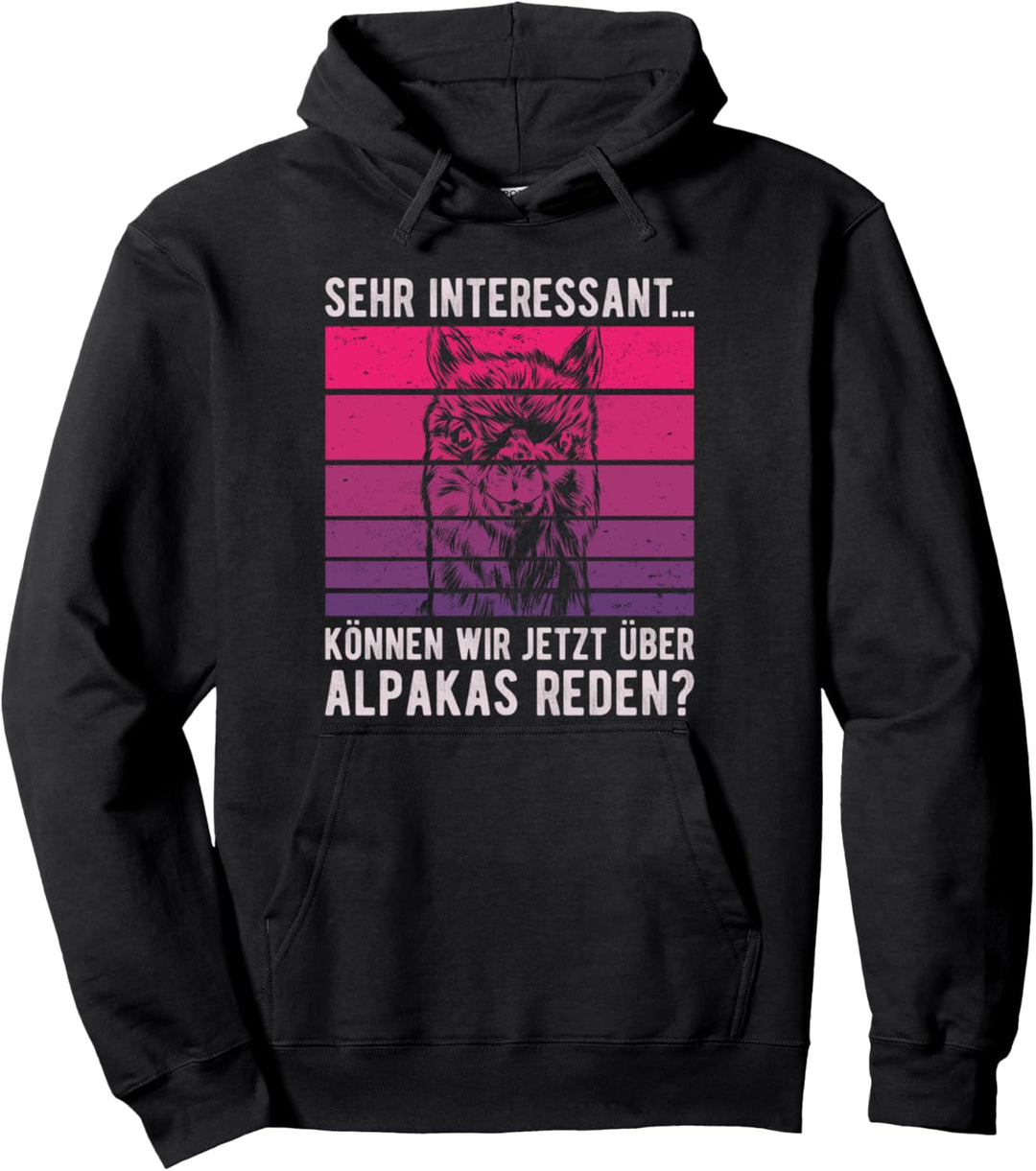Sehr interessant - Alpakas Spruch Ironie Alpaka Pullover Hoodie