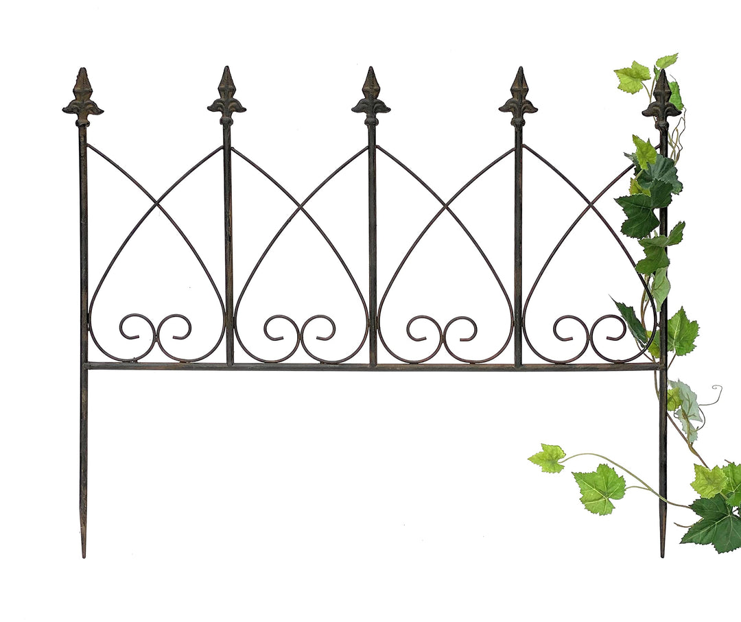 DanDiBo Rankhilfe Metall Blumengitter 60 cm Freistehend Rankgitter 96015 Steckzaun Kletterhilfe Stab