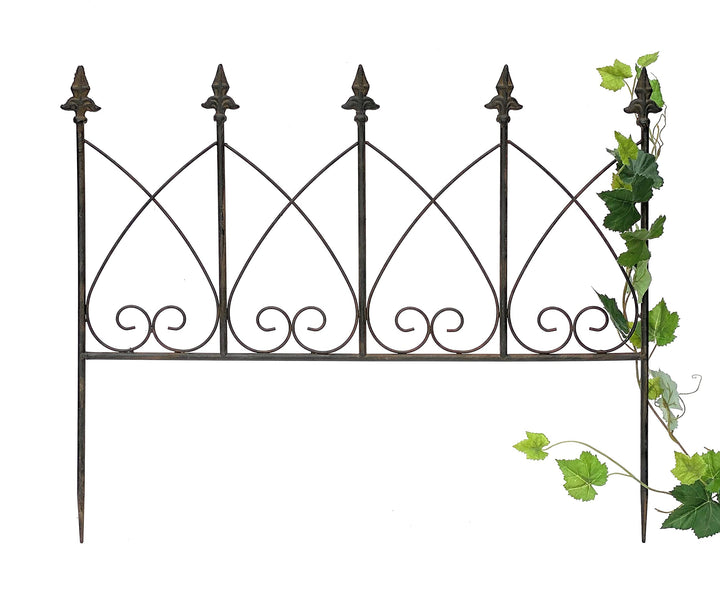 DanDiBo Rankhilfe Metall Blumengitter 60 cm Freistehend Rankgitter 96015 Steckzaun Kletterhilfe Stab