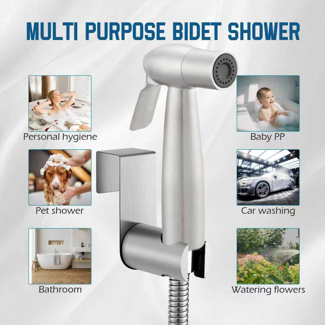 Bidet Handbrause Set, WC-Sprühflasche,Premium Edelstahl Gebürstet Bidet Handbrause, Bidet Sprayer fü