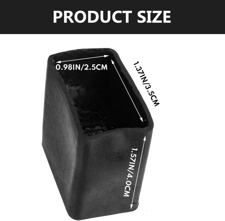 Operitacx Rutschfeste Leiter Fussmatten 4X3.5X2.5Cm Gummi Schutzhülle Für Stehleiter Leitern Füsse S