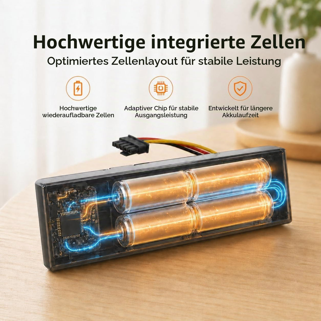 6900mAh Ersatzakku für Xiaomi Mop 2S / Mop Pro/Mop P, 14.4V Li-ion Akku mit Xiaomi Mijia STYTJ02YM /