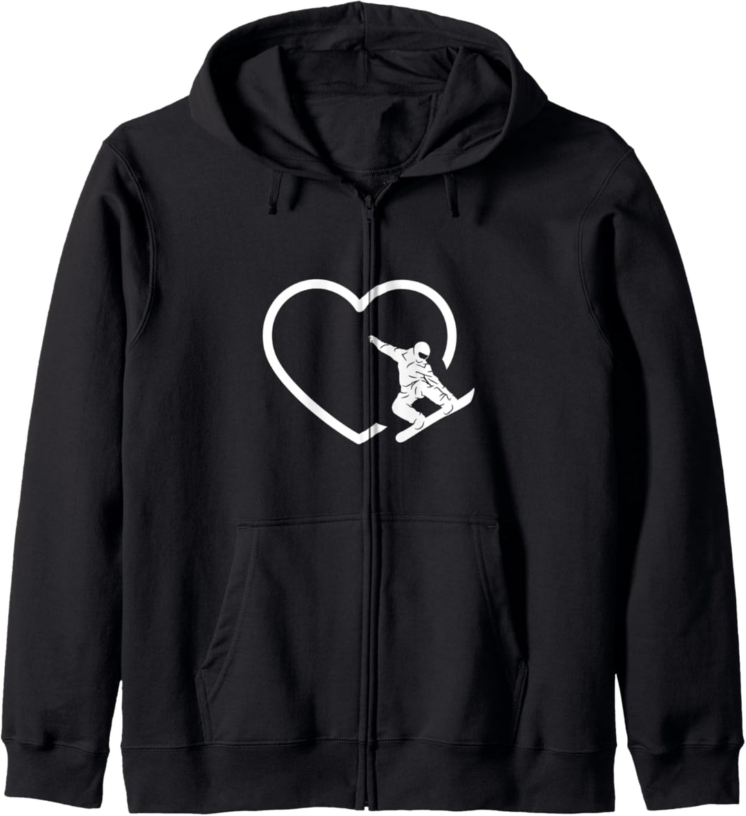 Snowboarden Design mit Snowboarder mit Herz Kapuzenjacke