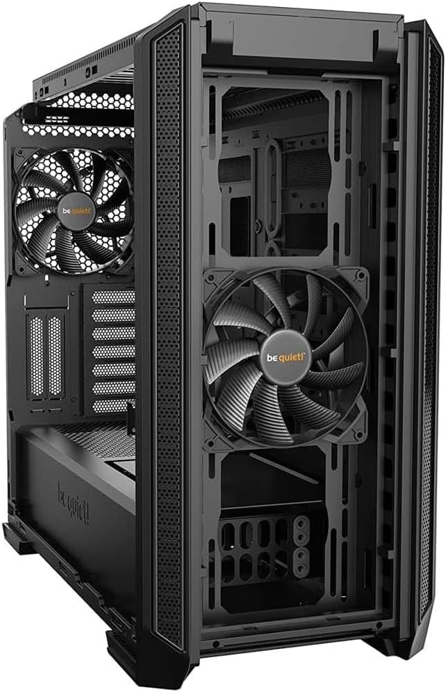 be quiet! Silent Base 601 Black PC-Gehäuse, 2X Pure Wings 2 140mm Lüfter, bis 360mm Radiator, E-ATX