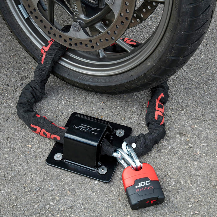 JDC Motorrad Bodenanker stark belastbarer gehärteter Stahl - SPHERE PRO - Schwarz Schwarz Sphere Pro