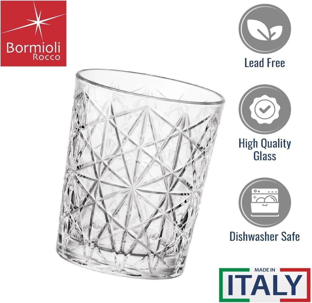 Bormioli Rocco 666224 Lounge Whiskyglas, 390ml, Glas, transparent 6 Stück (1er Pack) Transparent, 6